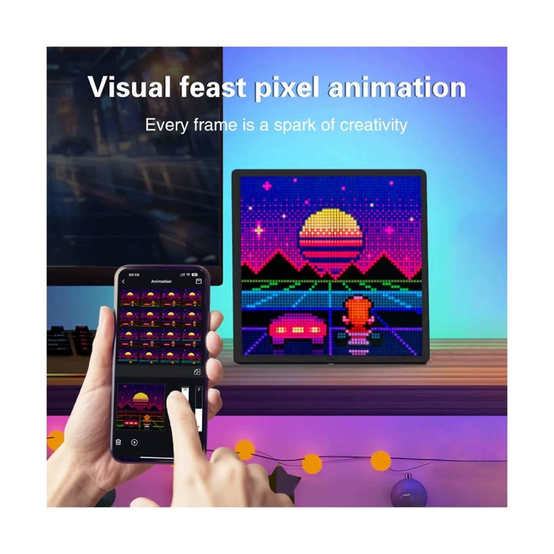 PANTALLA PIXEL ART LED RGB 64X64 PROGRAMABLE CON APP BT - 4
