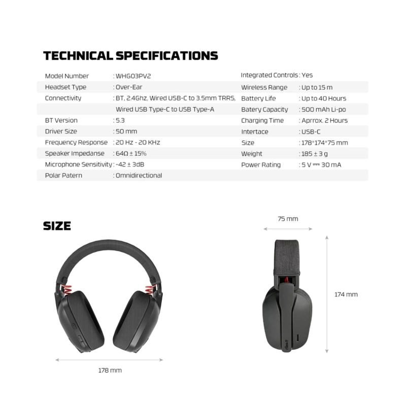 AUDIFONOS INALAMBRICOS FANTECH WHG03PV2 STUDIO PRO V2 7.1 - 7