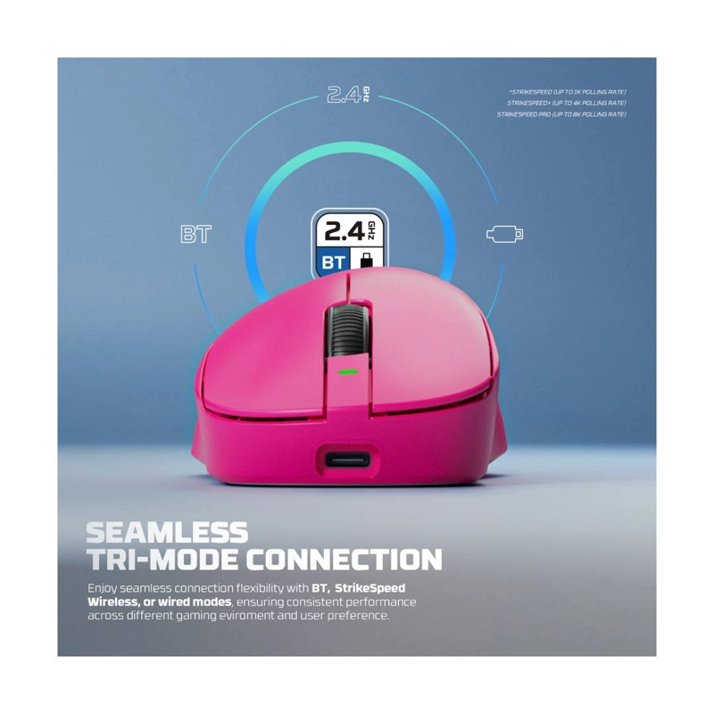 MOUSE INALAMBRICO FANTECH WG14E YARI E 12.000 DPI ROSIE PINK - 6