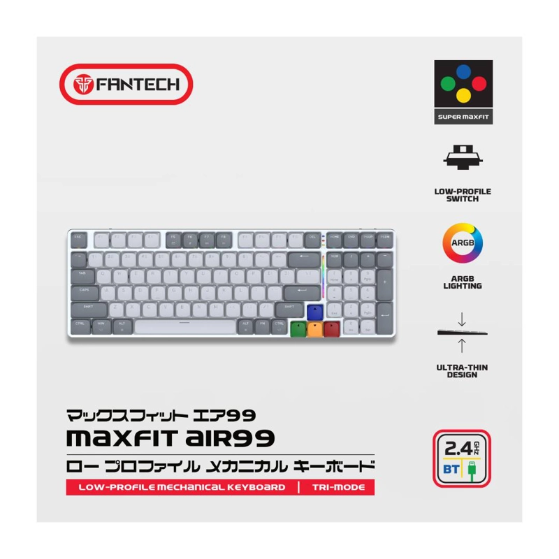 TECLADO FANTECH MK916 MAXFIT AIR99 SUPERMAXFIT SWITCH BROWN - 5