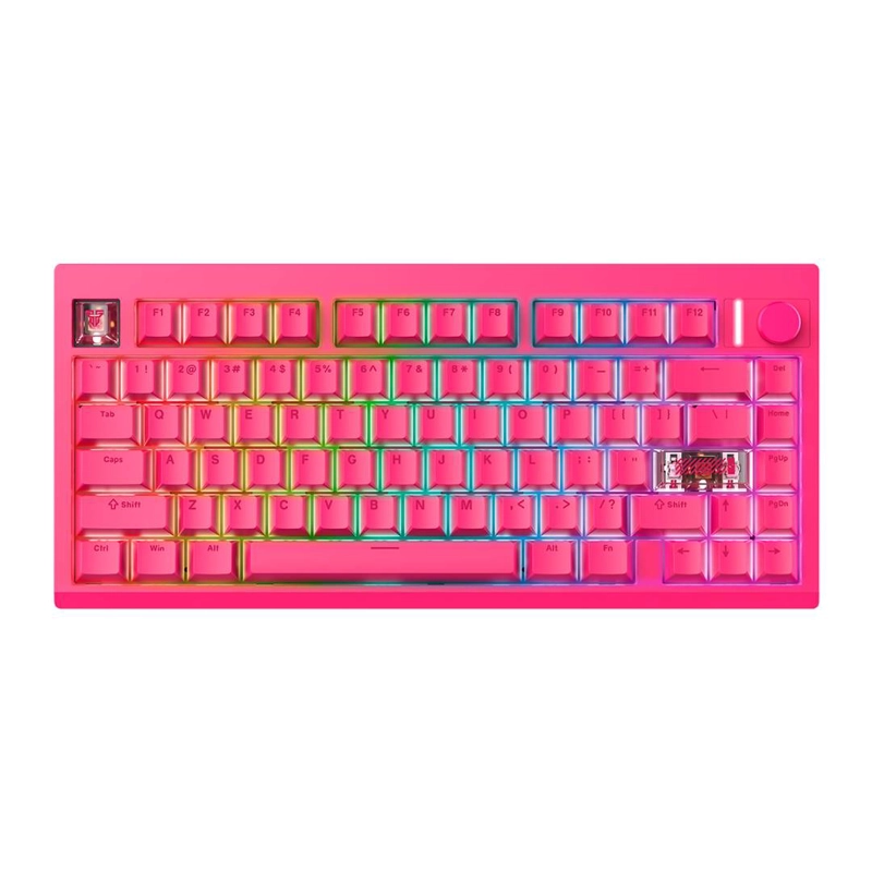 TECLADO INALAMBRICO FANTECH MK921 MAXFIT8 ROSIE PINK S WHITE - 1