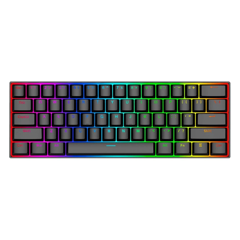 TECLADO REDRAGON DRAGONBORN RGB BLACK SWITCH BROWN ESPAÑOL - 1