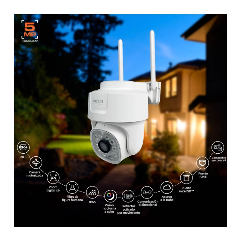 CAMARA INTELIGENTE EXTERIOR NEXXT NHC-OP10 WI-FI PTZ - 2