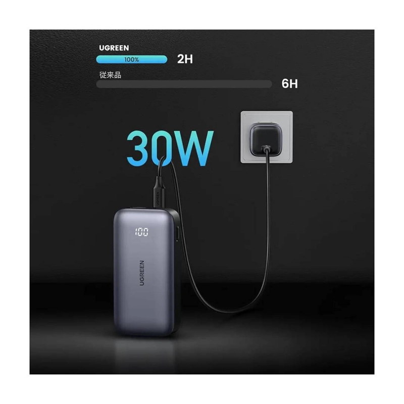 BATERIA PORTATIL UGREEN PB502 10000MAH CON MINI PANTALLA 30W - 2