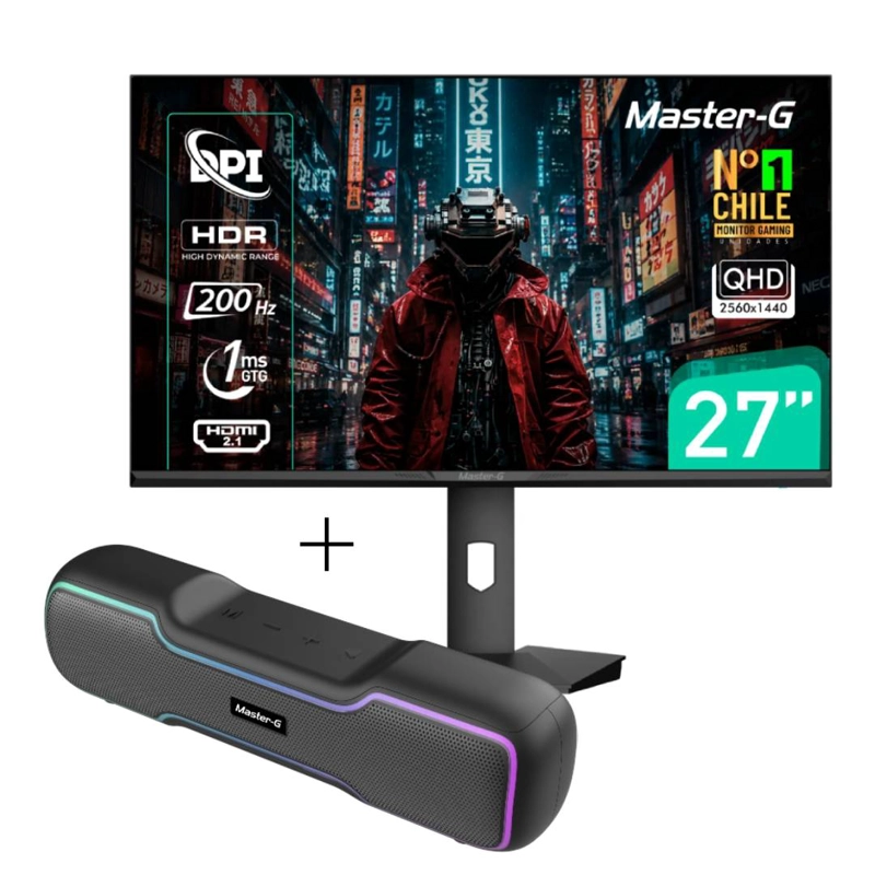 MONITOR GAMER MASTER-G MGMG2750Q 27' QLED IPS 200HZ 1MS - 1