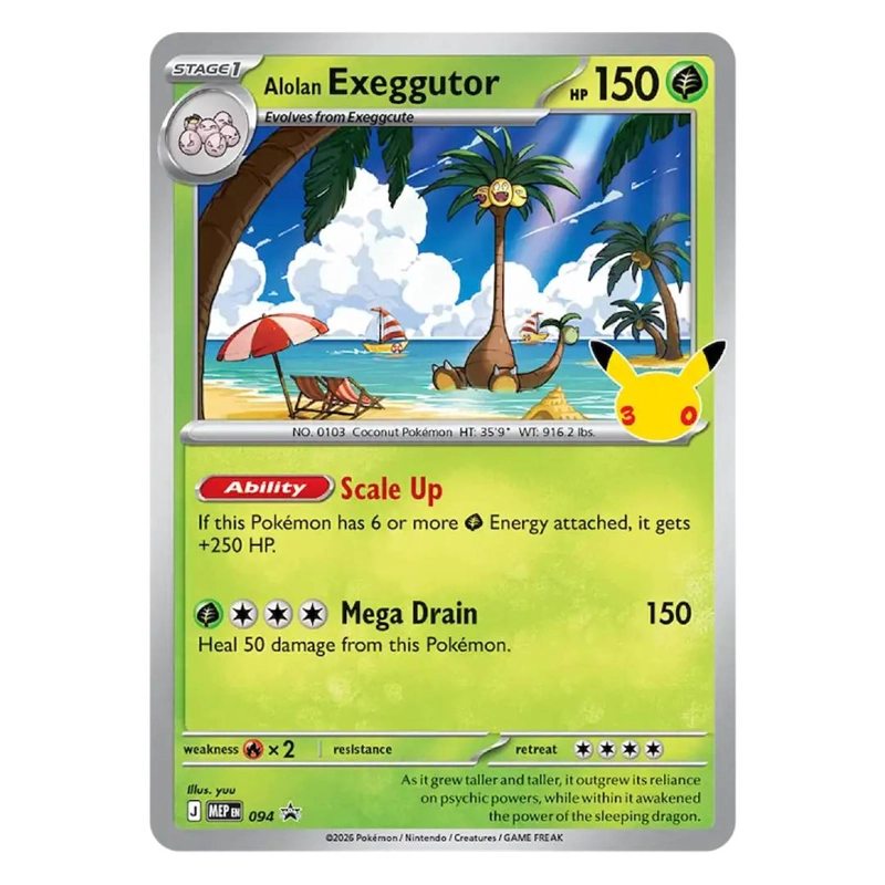POKE MON TCG: 30TH CELEBRATION TECH STICKER EXEGGUTOR INGLES - 2