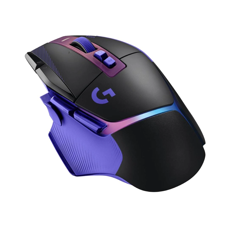 MOUSE GAMER LOGITECH G G502 X PLUS RGB WIRELESS NEGRO/MORADO - 2