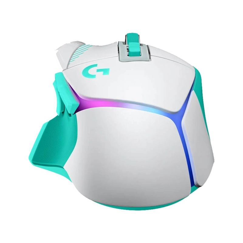 MOUSE GAMER LOGITECH G G502 X PLUS RGB WIRELESS BLANCO/MENTA - 2