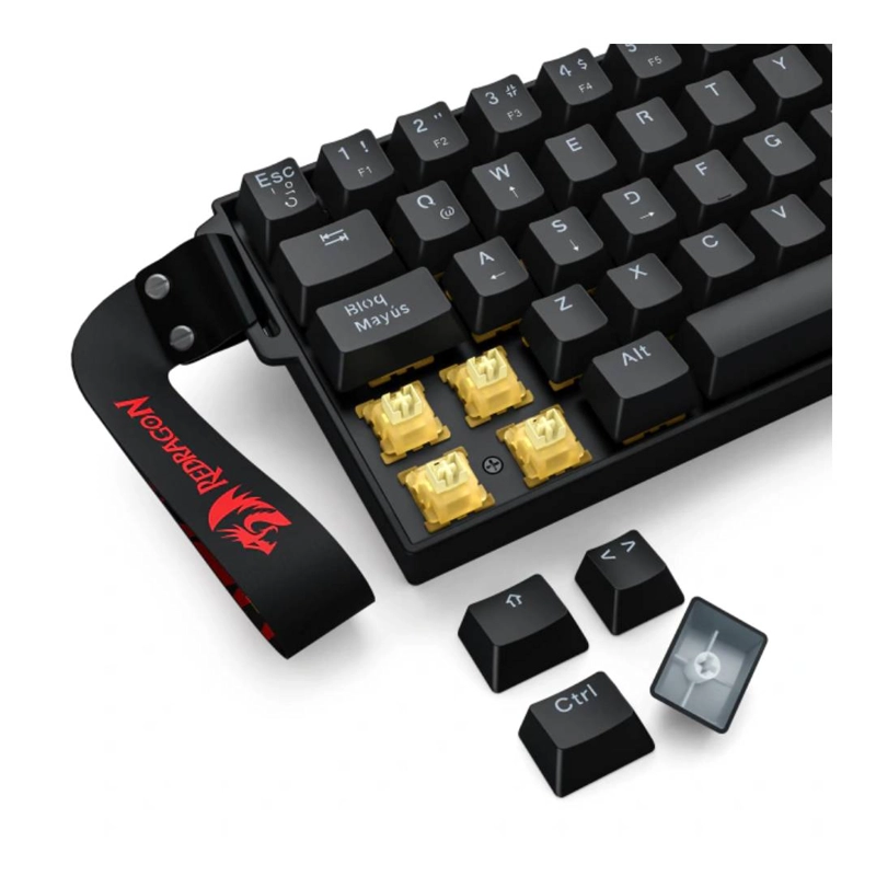 TECLADO REDRAGON FIZZ K617RGB-MP SP MAGNETIC NEGRO - 4