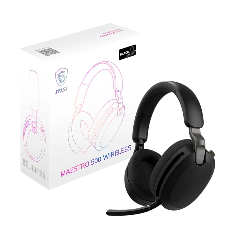 AUDIFONOS GAMER MSI MAESTRO 500 WIRELESS BLACK ANC - 5