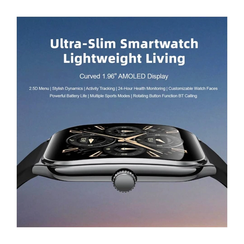 RELOJ INTELIGENTE AMOLED 1.96” PARA HOMBRE BLACK - 5