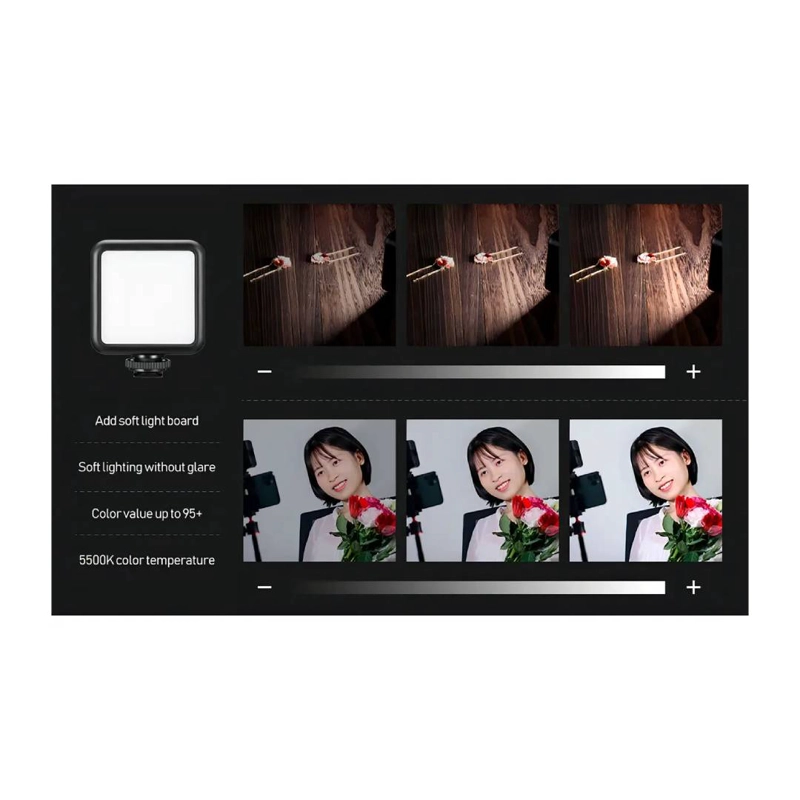 MINI LUZ LED ULANZI VL49 PARA VLOG 2000MAH - 6