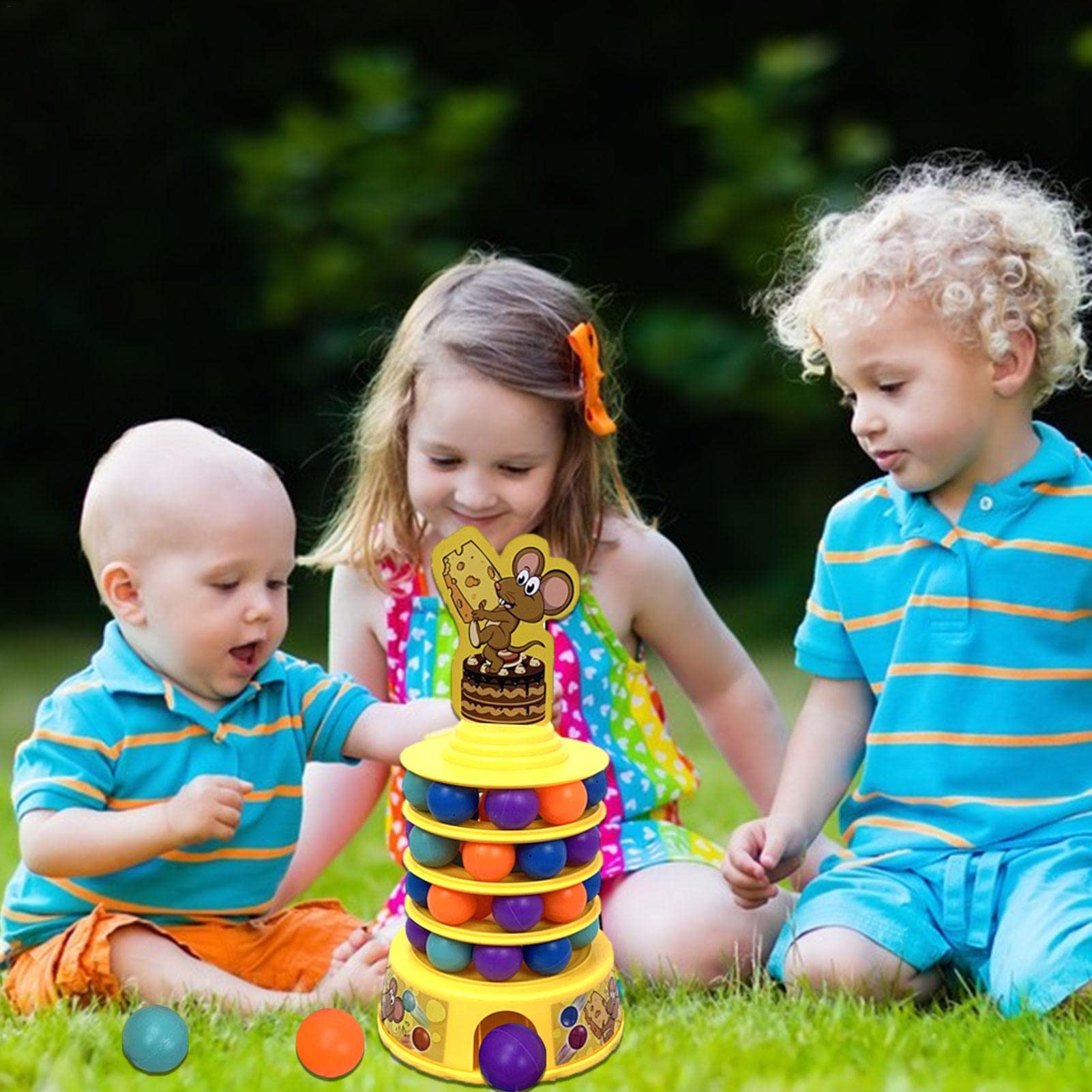 JUEGO MESA EQUILIBRIO NIÑOS RATON VASO QUESO RONDON - 8