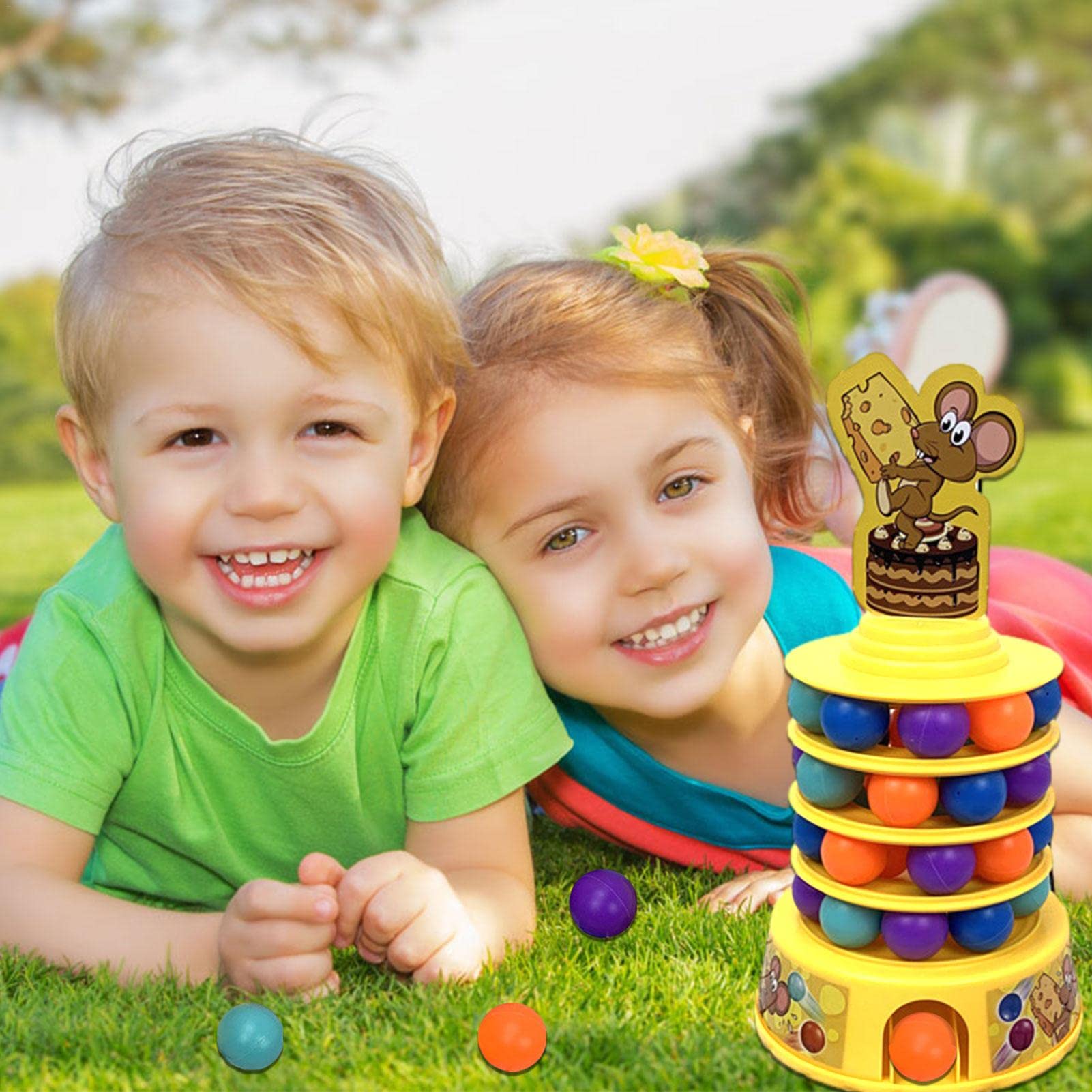JUEGO MESA EQUILIBRIO NIÑOS RATON VASO QUESO RONDON - 9