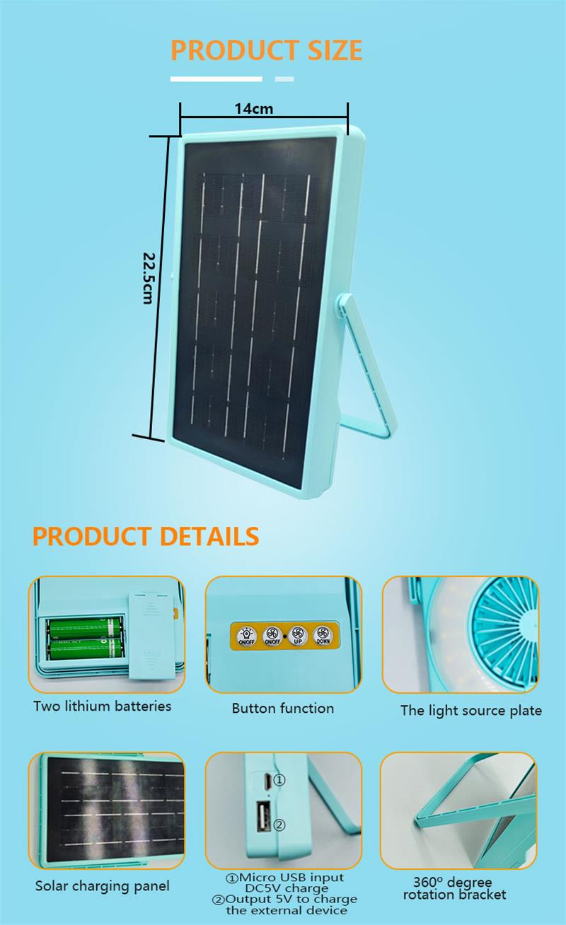 ANILLO LUZ VENTILADOR SOLAR ALTAVOZ BLUETOOTH LED RONDON - 4