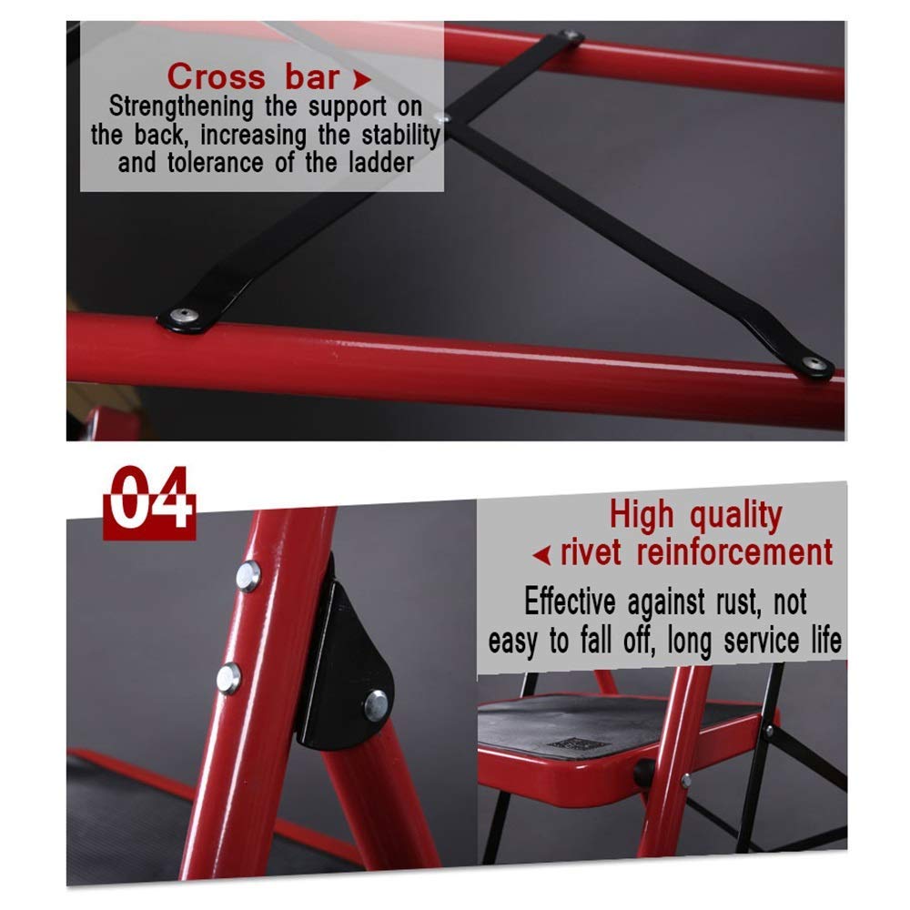 ESCALERA MANO PLEGABLE PORTATIL ANTIDESLIZANTE HOGAR RONDON - 5