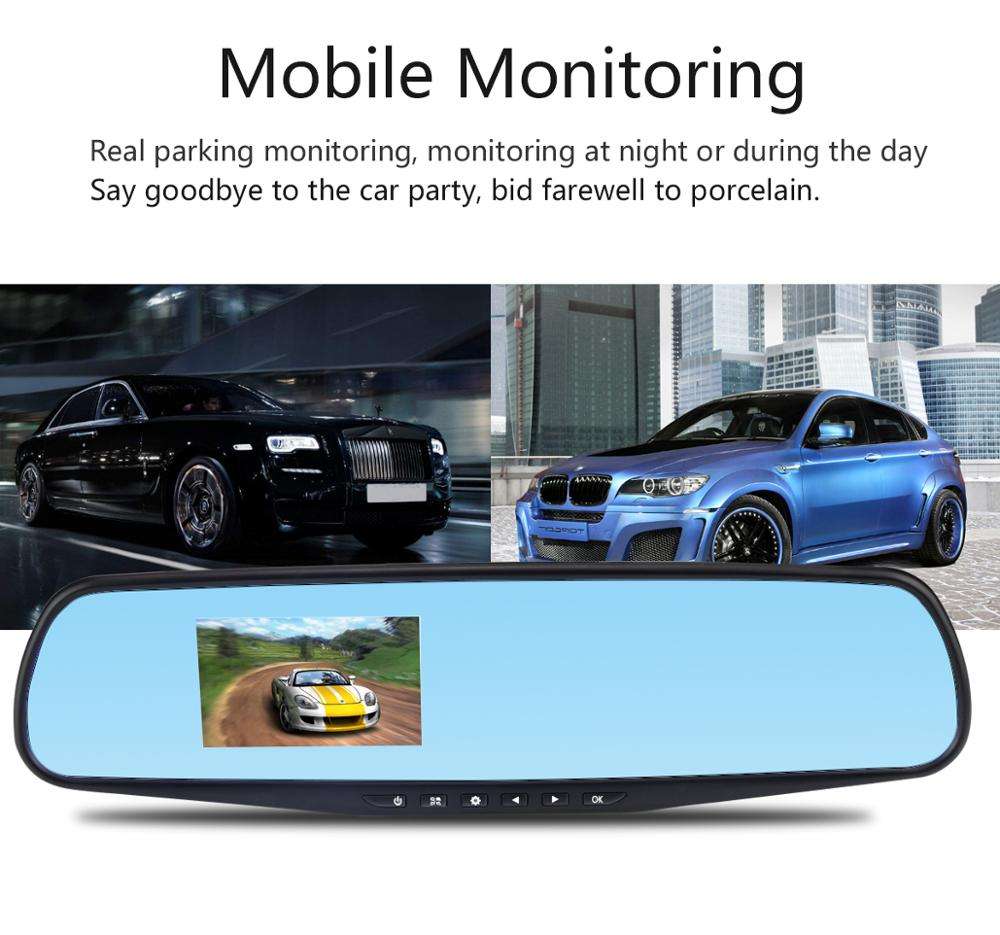 ESPEJO RETROVISOR CAMARA DVR COCHE 1080P GRABADORA RONDON - 4