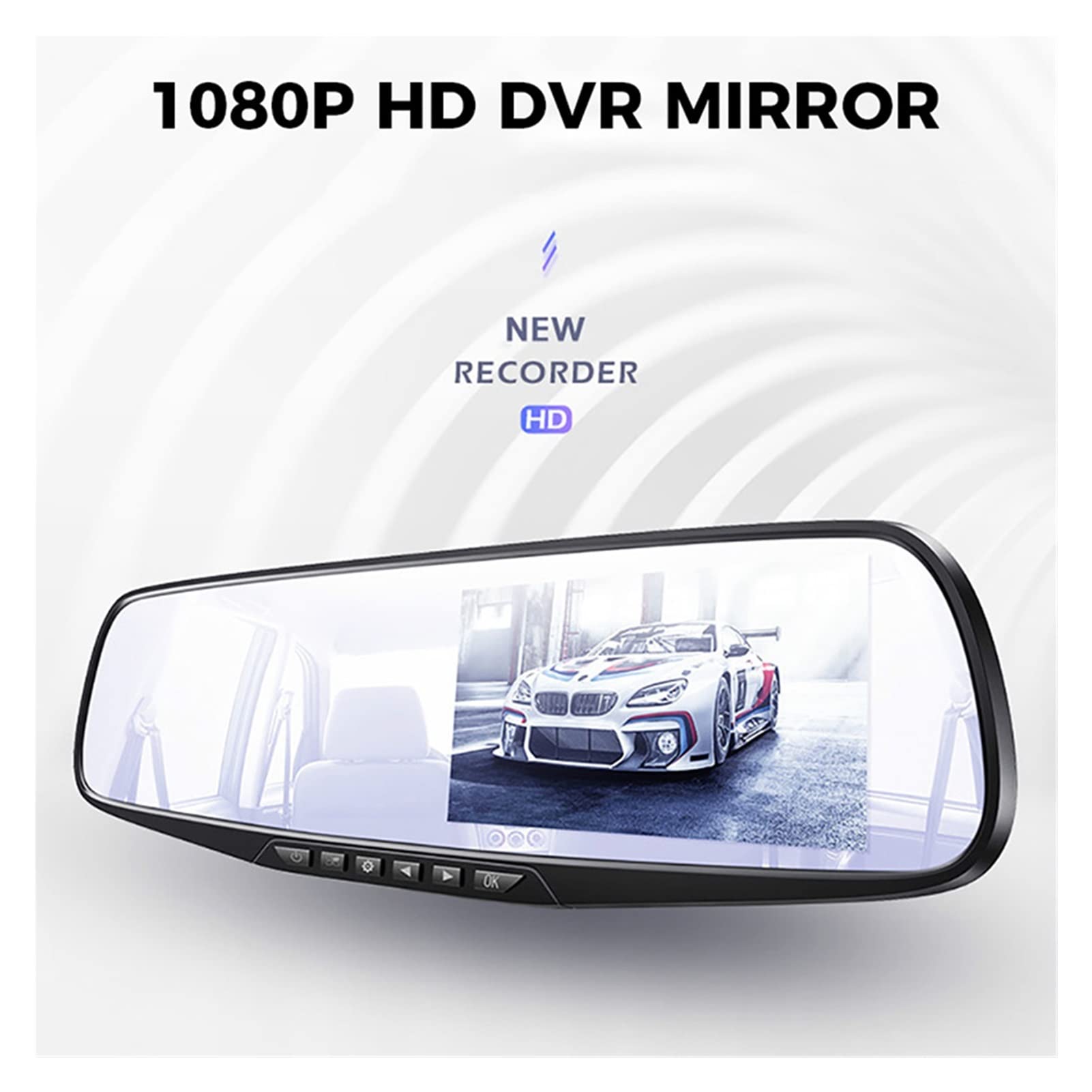 ESPEJO RETROVISOR CAMARA DVR COCHE 1080P GRABADORA RONDON - 9