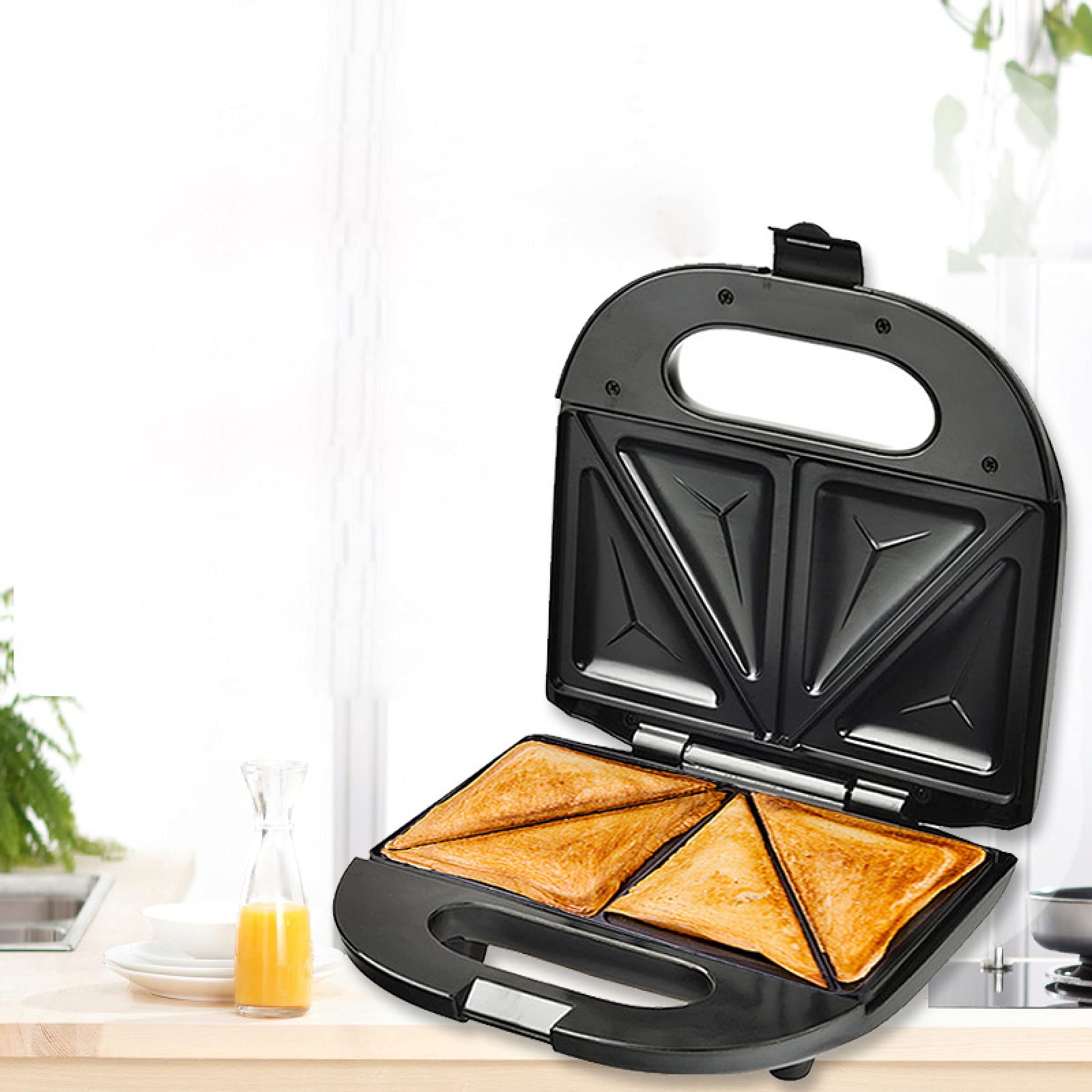 MAQUINA SANDWICHES TRIANGULARES TOSTADORA PAN RONDON - 2