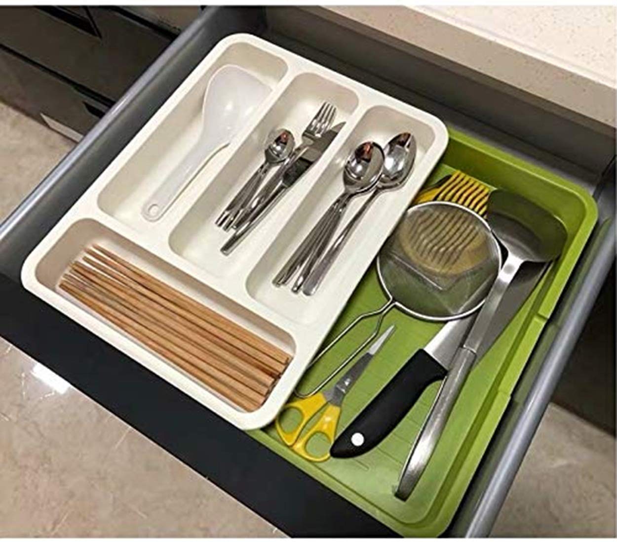 BANDEJA CUBIERTOS EXTENSIBLE ORGANIZADOR UTENSILIOS RONDON - 2