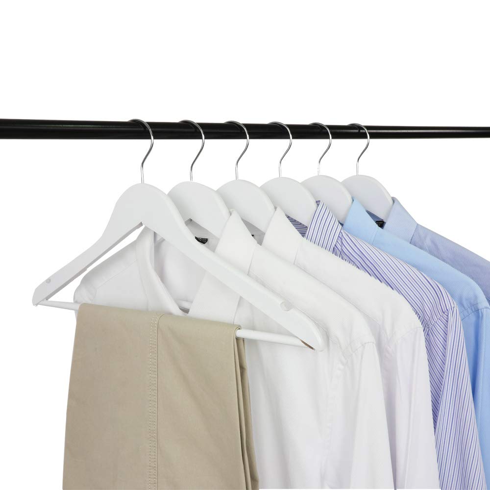 PERCHAS ROPA MADERA BLANCA MUECAS 6 UNIDADES RONDON - 1