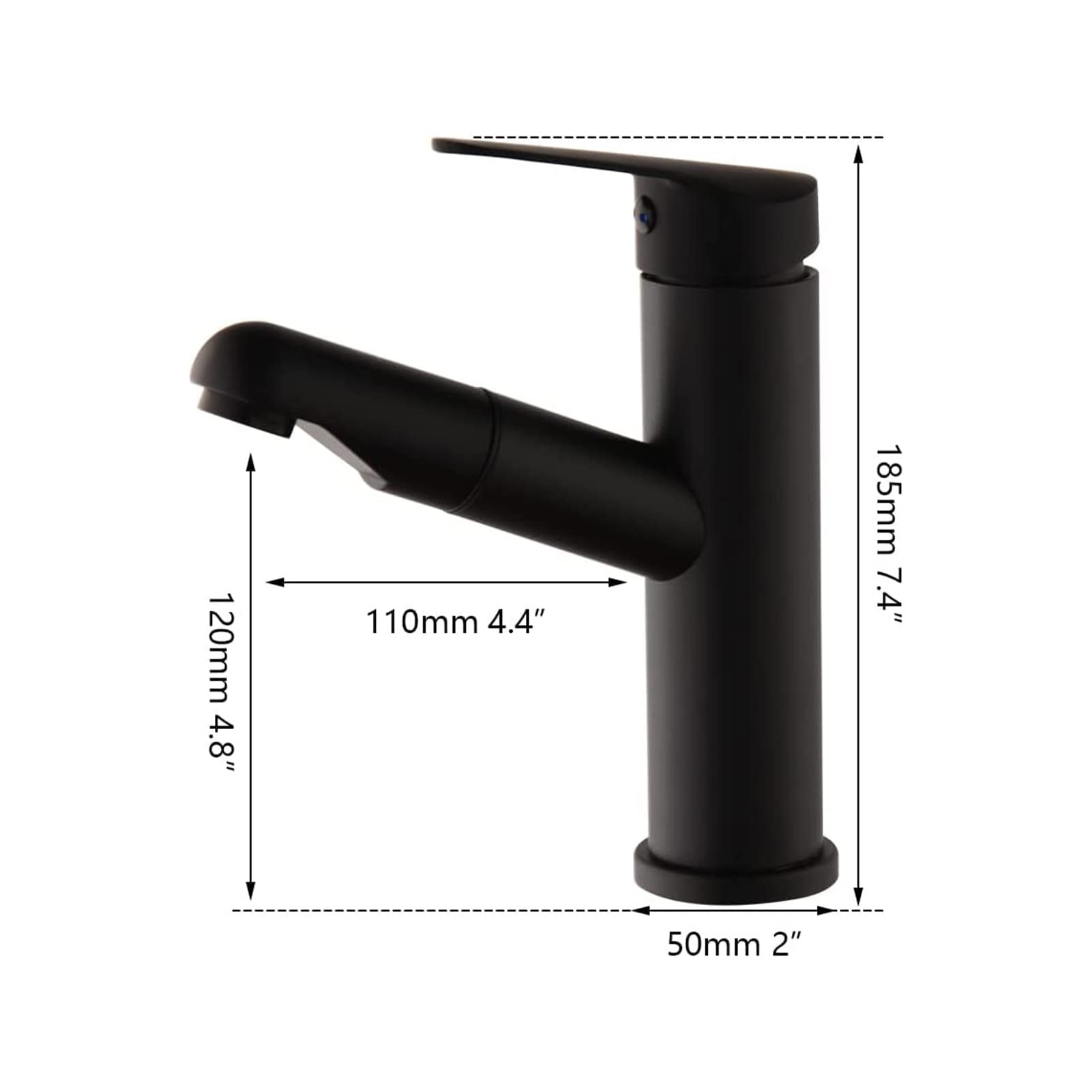 GRIFO LAVABO ROCIADOR EXTRAIBLE DUCHA MANIJA RONDON - 3