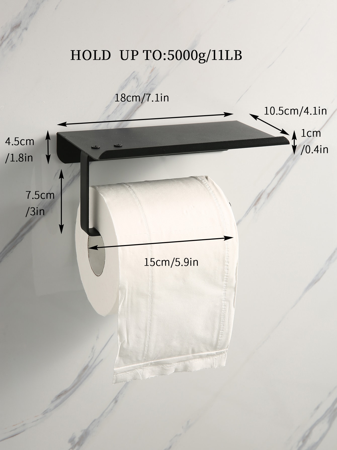 SOPORTE PAPEL HIGIENICO ROLLOS CASA BAÑO PARED RONDON - 4