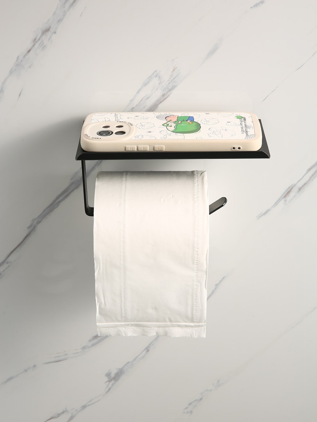 SOPORTE PAPEL HIGIENICO ROLLOS CASA BAÑO PARED RONDON - 5