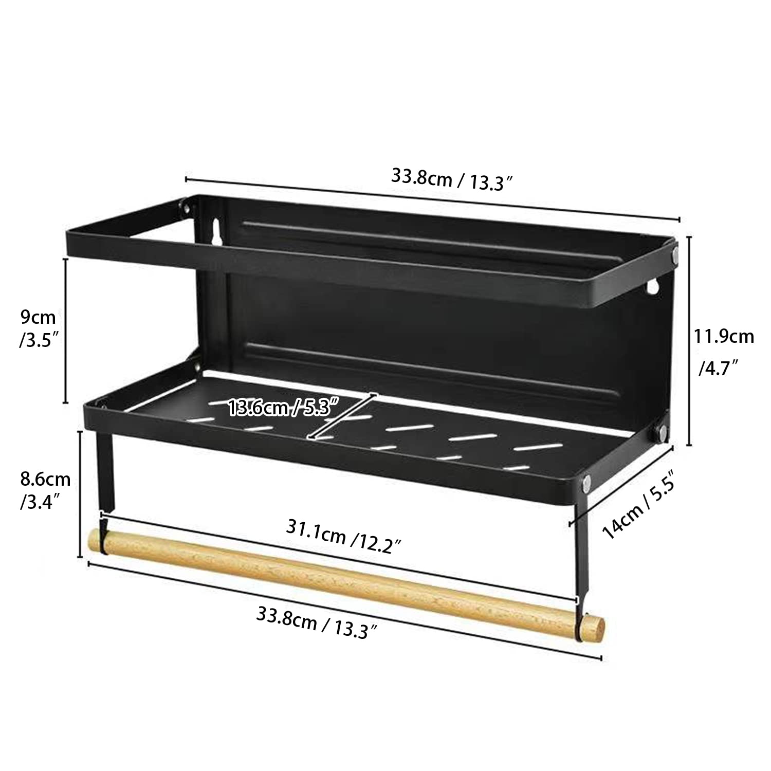 ESTANTE LATERAL ORGANIZADOR MAGNETICO GANCHOS PARED RONDON - 3