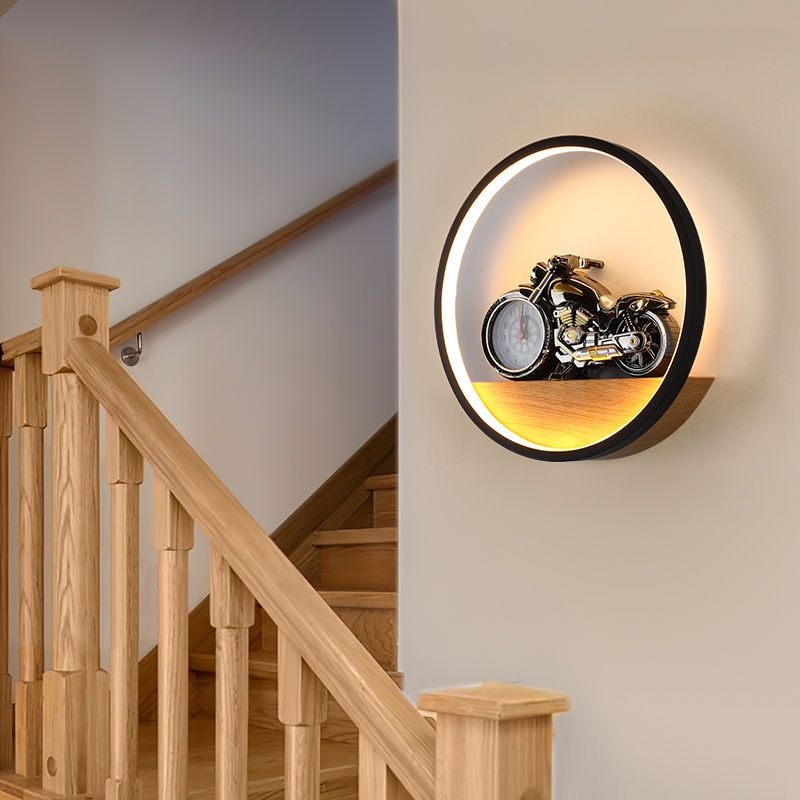 APLIQUE PARED LED NORDICA DORMITORIO LUZ NIÑOS RONDON - 6