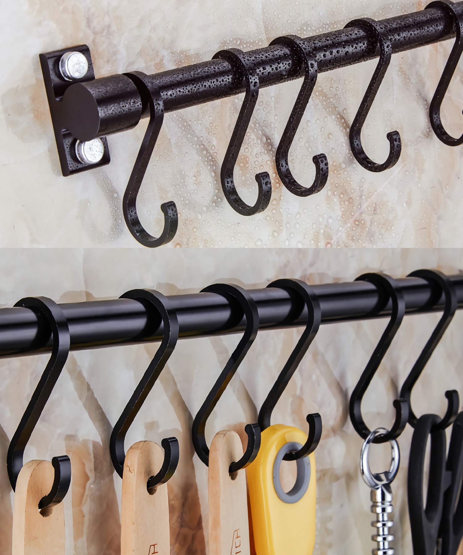 ESTANTE UTENSILIOS ORGANIZADOR COCINA 6 GANCHOS PARED RONDON - 2