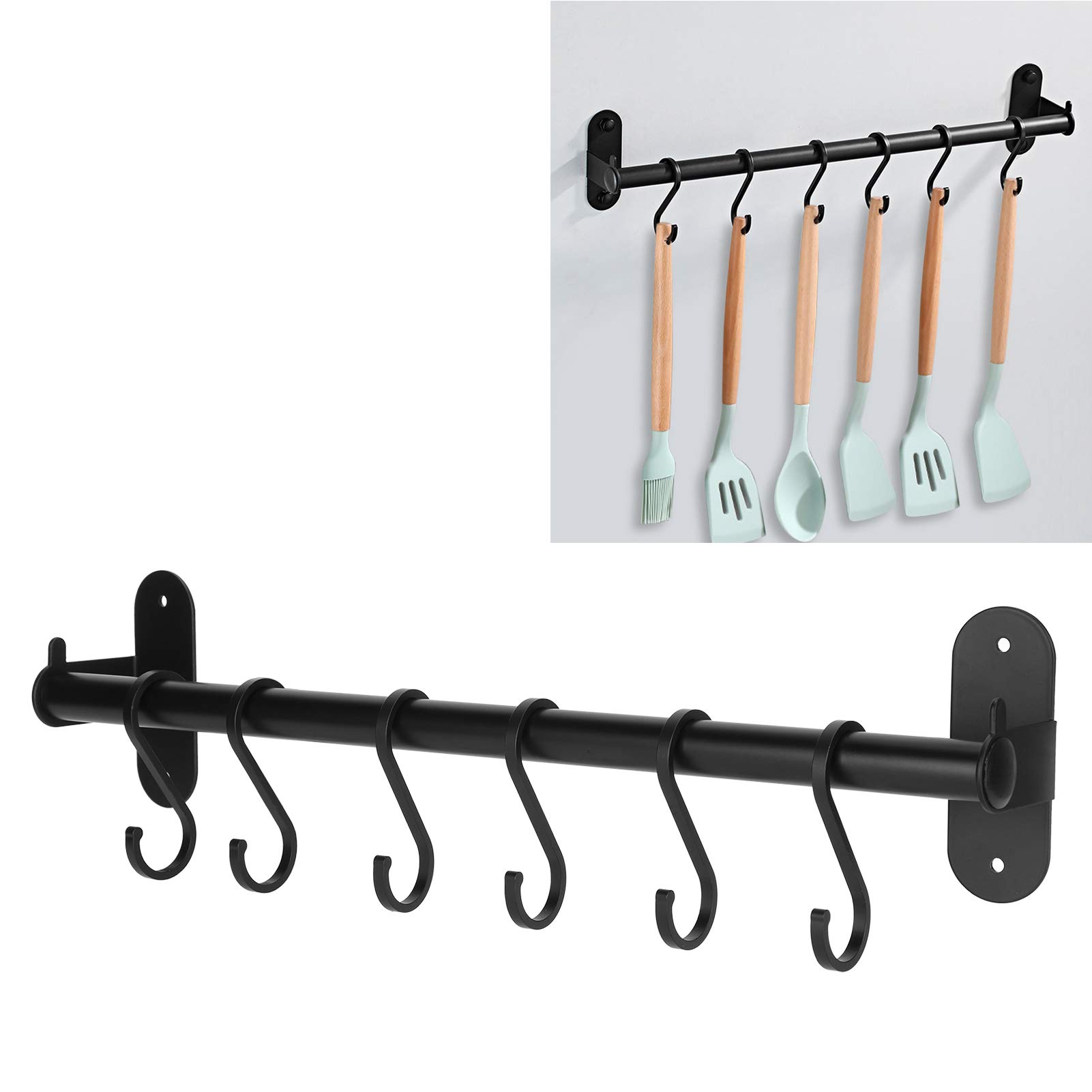 ESTANTE UTENSILIOS ORGANIZADOR COCINA 6 GANCHOS PARED RONDON - 5