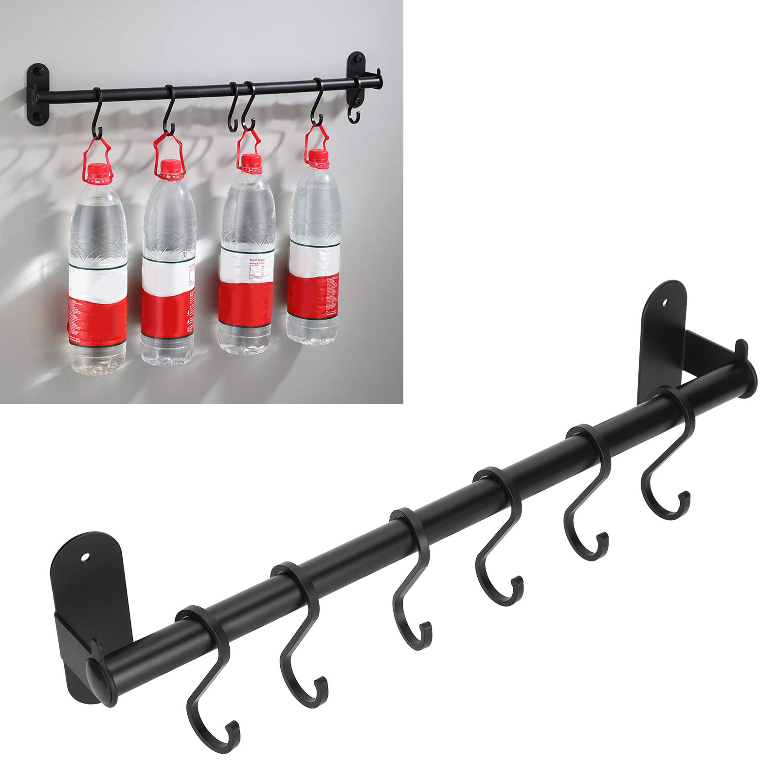 ESTANTE UTENSILIOS ORGANIZADOR COCINA 6 GANCHOS PARED RONDON - 6