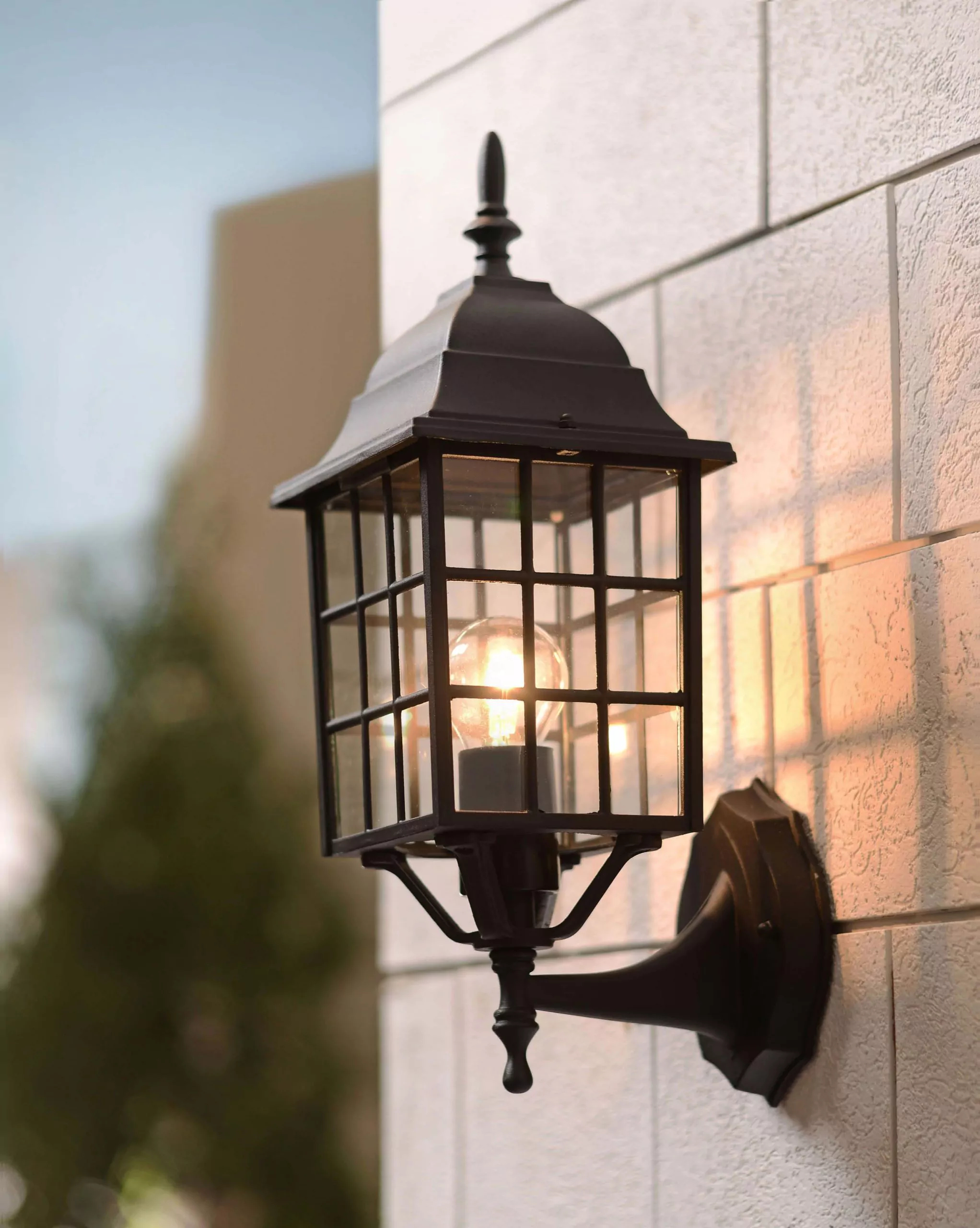 APLIQUE PARED EXTERIOR ILUMINACION JARDIN LAMPARA RONDON - 7