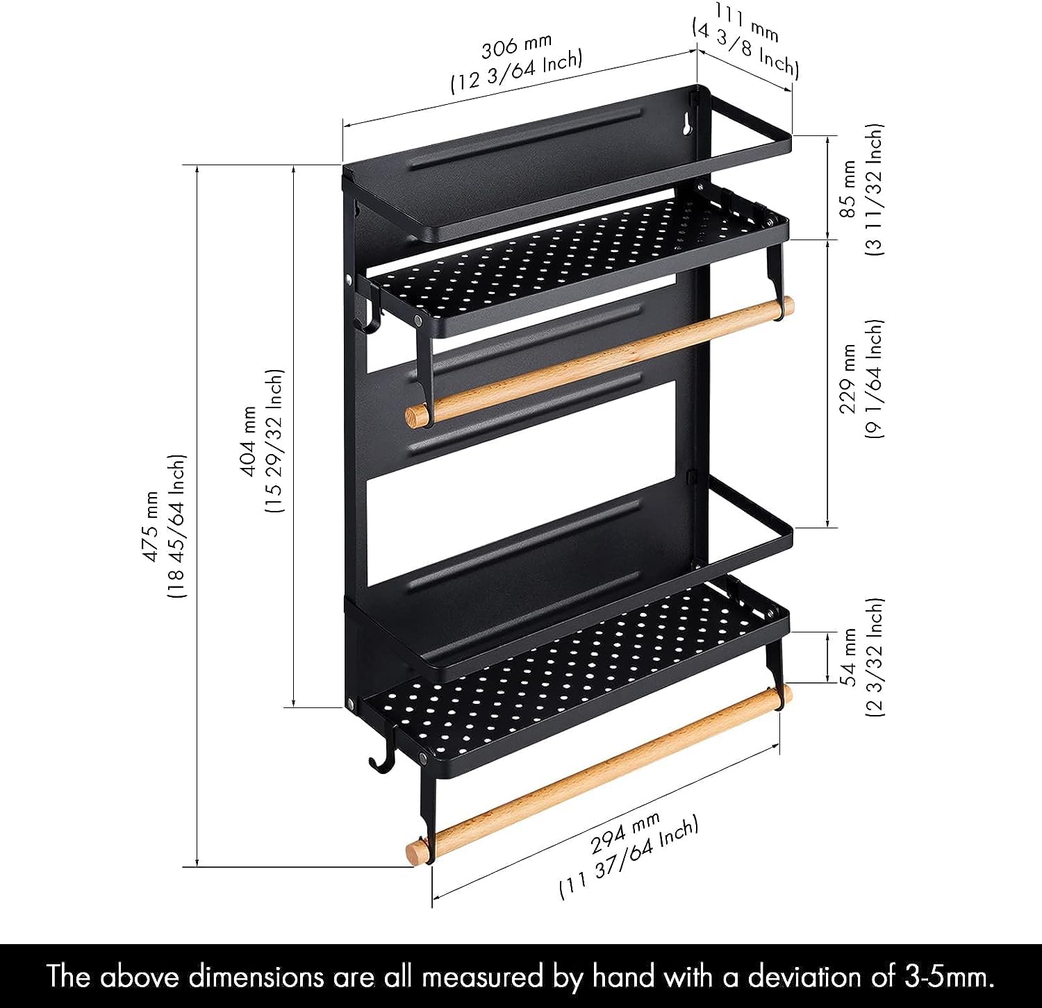ESTANTE MAGNETICO ORGANIZADOR ESPECIAS NEVERA RONDON - 6