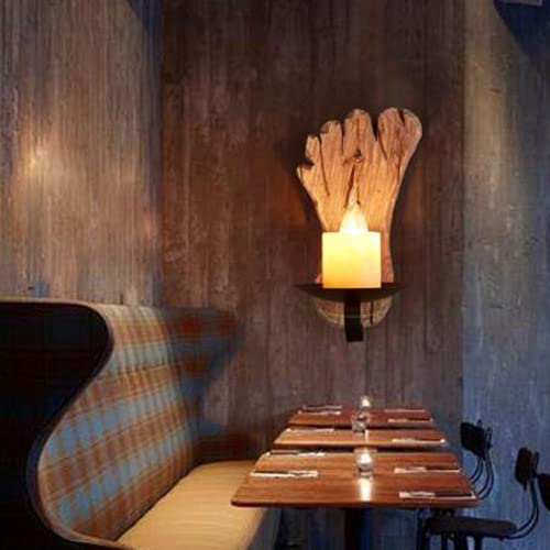 APLIQUE PARED DECORACION PANTALLA MARMOL LUZ RONDON - 3