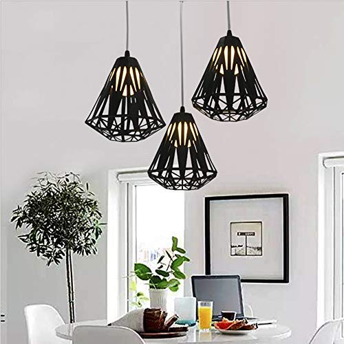 LAMPARA COLGANTE INDUSTRIAL HIERRO TECHO ILUMINACION RONDON - 3