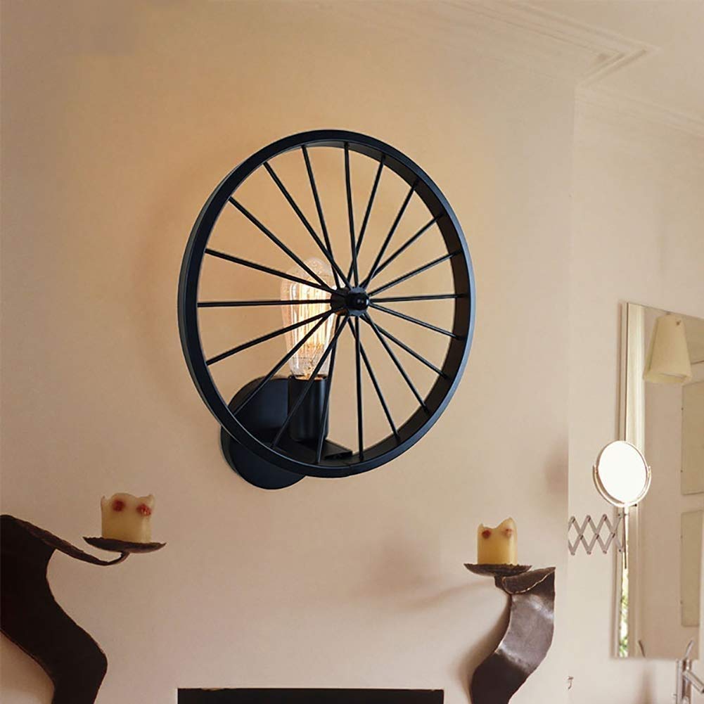 APLIQUE PARED CREATIVA LUCES PASILLO DECORACION RETRO RONDON - 6