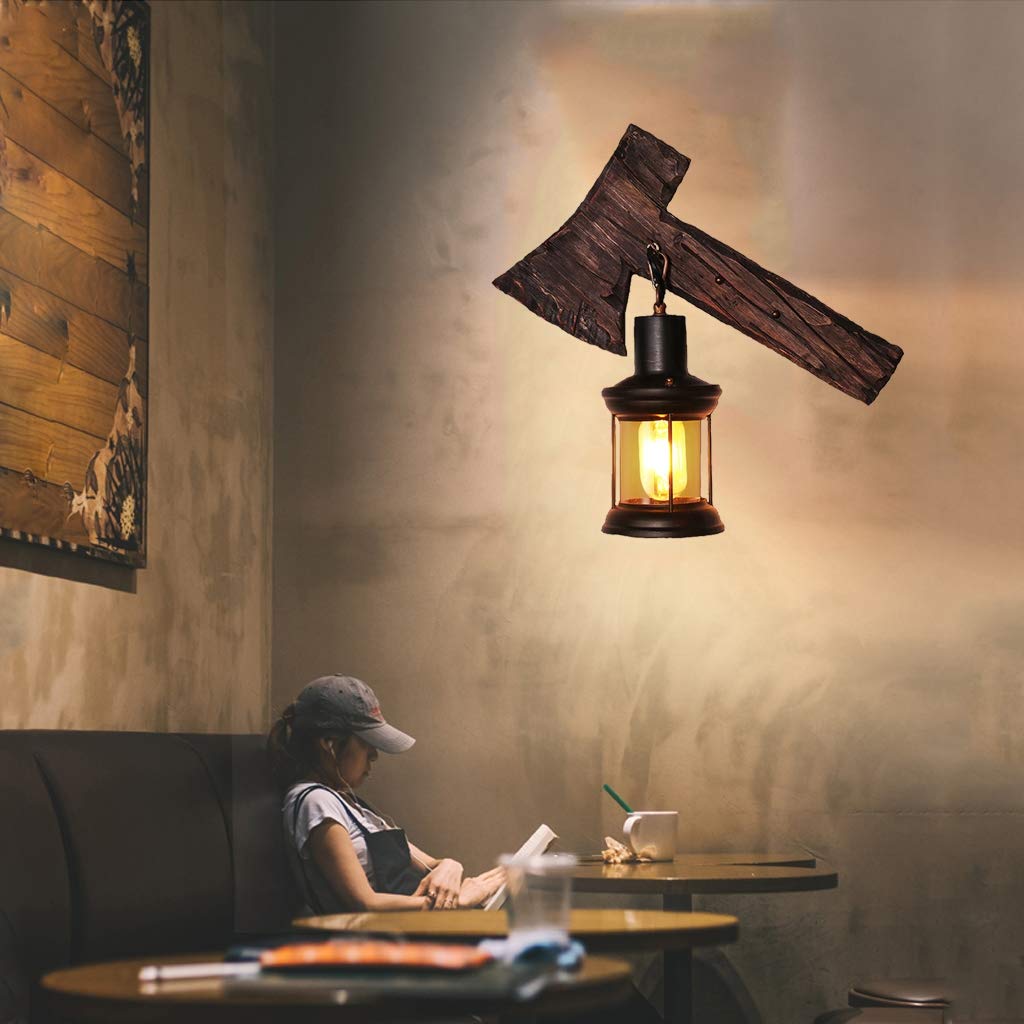 APLIQUE PARED QUEROSENE LED ARTE CREATIVO LAMPARA RONDON - 2