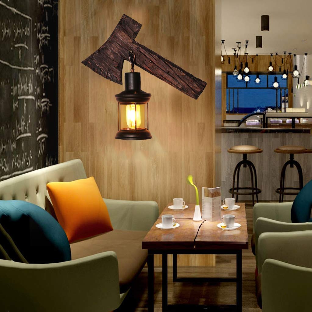 APLIQUE PARED QUEROSENE LED ARTE CREATIVO LAMPARA RONDON - 3