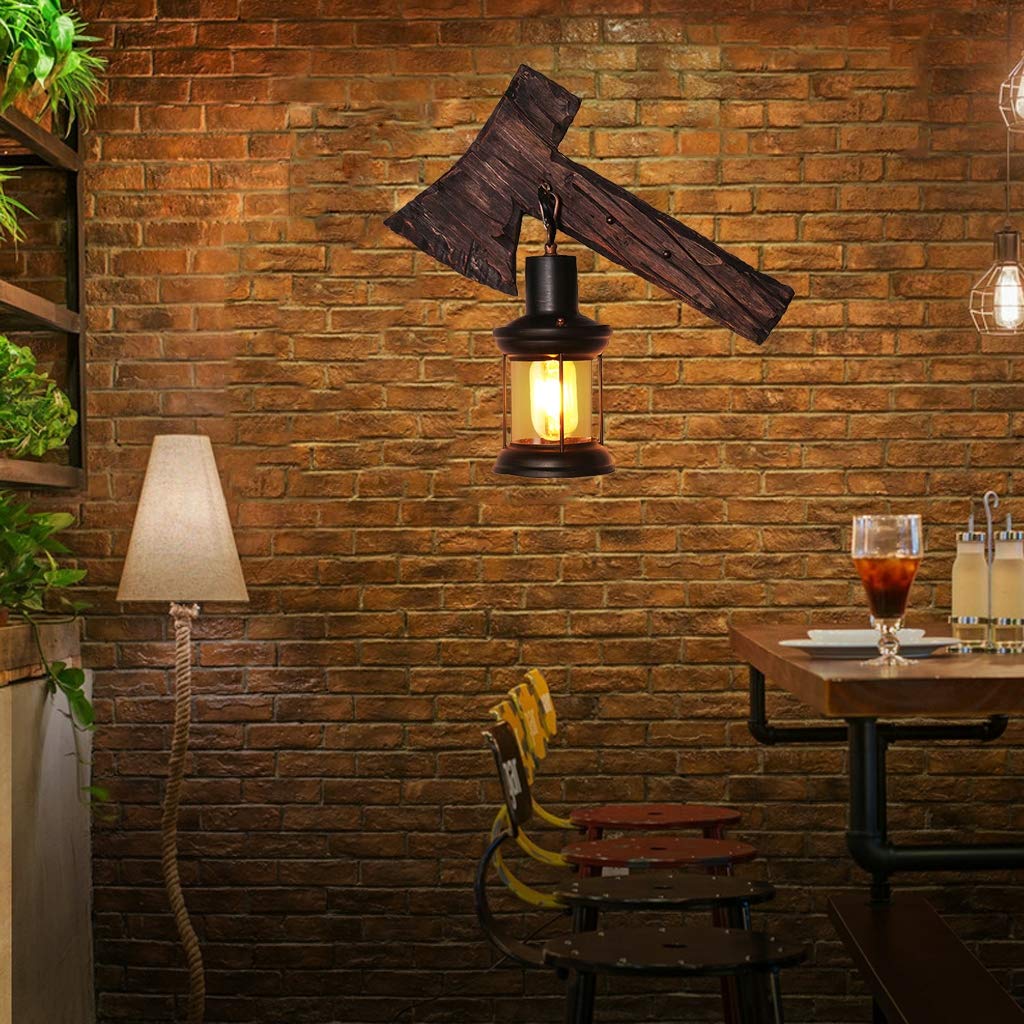 APLIQUE PARED QUEROSENE LED ARTE CREATIVO LAMPARA RONDON - 4