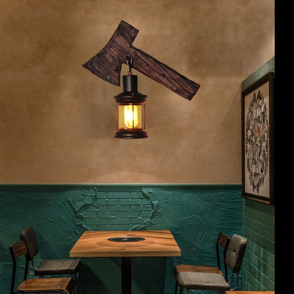 APLIQUE PARED QUEROSENE LED ARTE CREATIVO LAMPARA RONDON - 5