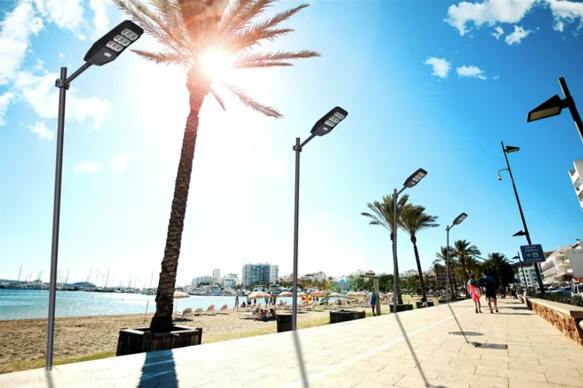 FAROL SOLAR EXTERIORES ILUMINACION SEGURIDAD JARDIN RONDON - 8