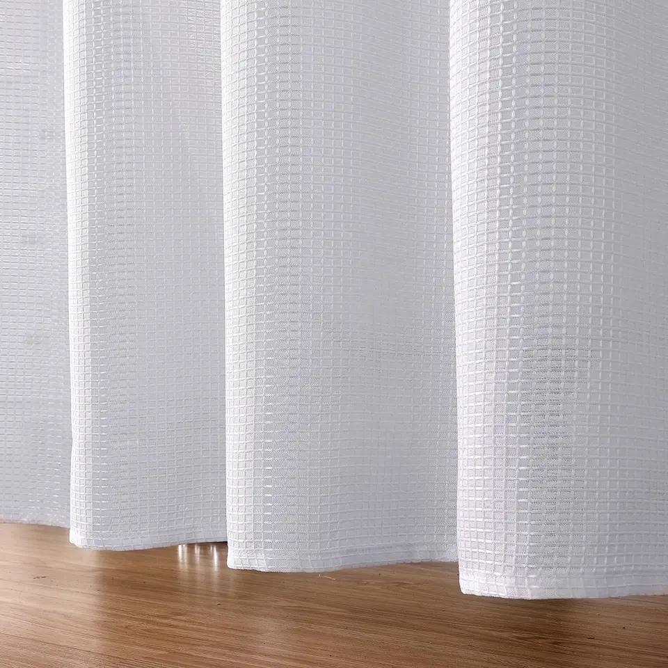 CORTINA DUCHA TRANSPARENTE BAÑO IMPERMEABLE RONDON - 1