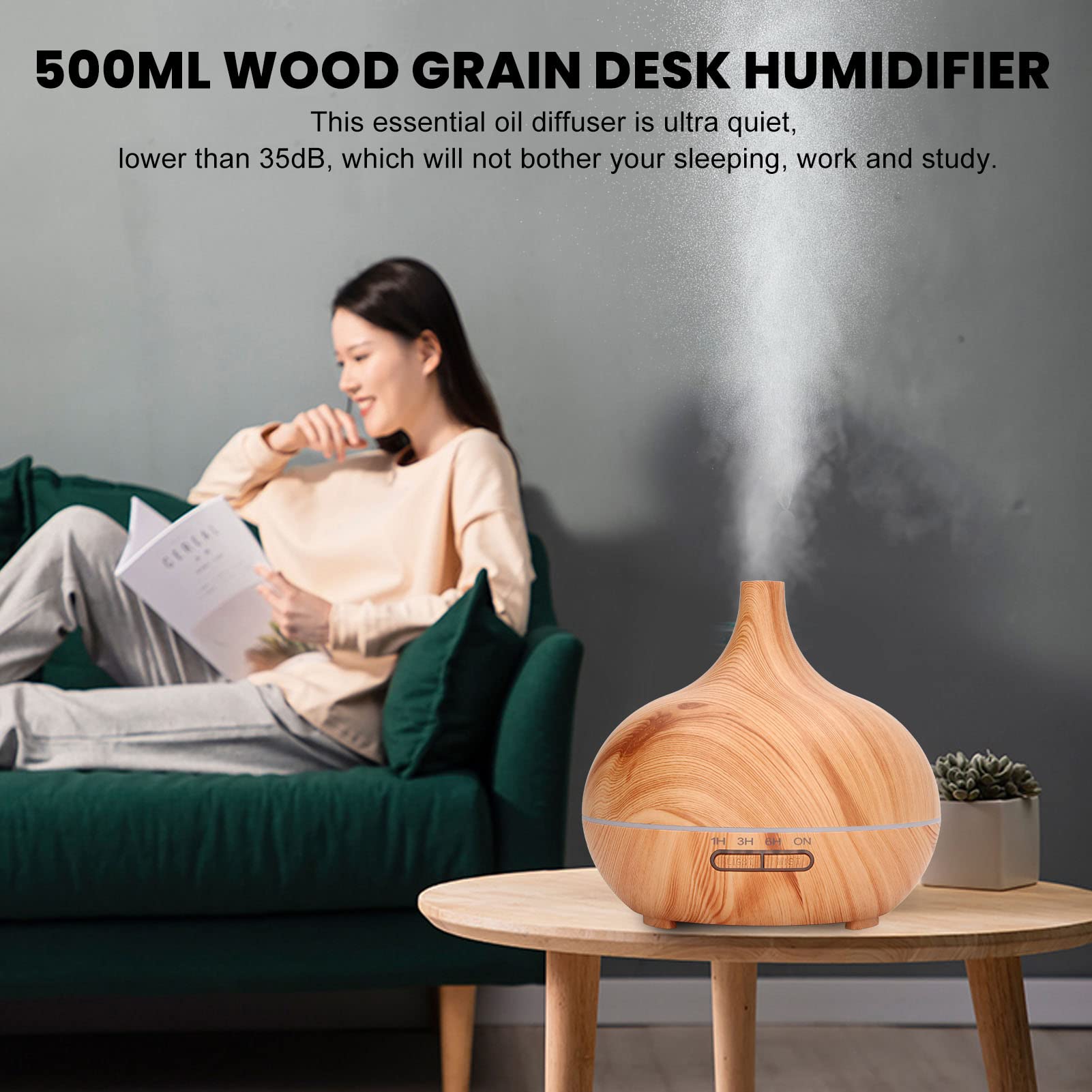 DIFUSOR HUMIDIFICADOR ESCRITORIO AROMA SILENCIOSO RONDON - 7