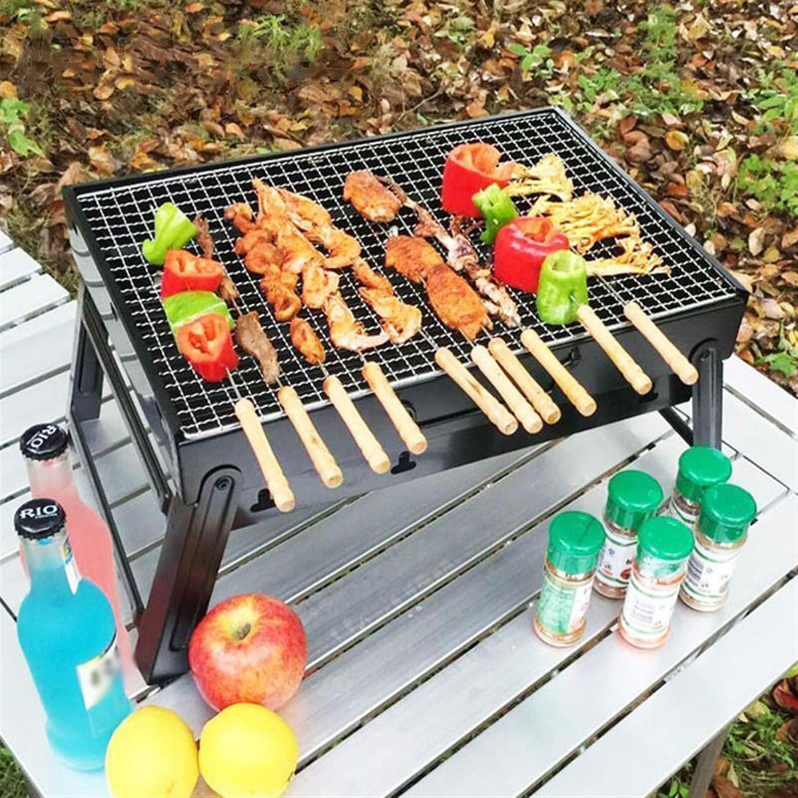 PARRILLERA BARBACOA ESTUFA PORTÁTIL PLEGABLE CARBÓN RONDON - 3