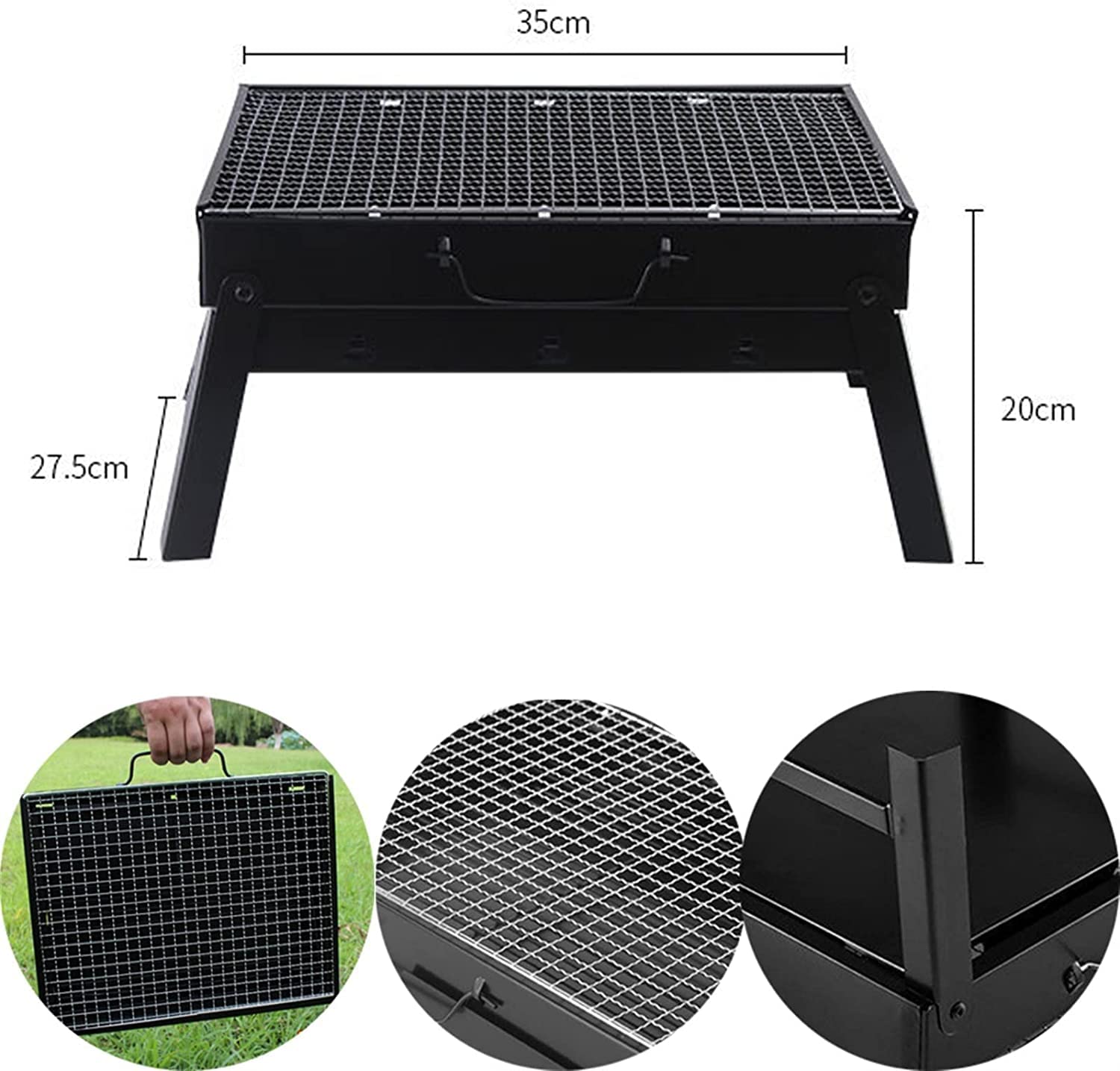 PARRILLERA BARBACOA ESTUFA PORTÁTIL PLEGABLE CARBÓN RONDON - 4