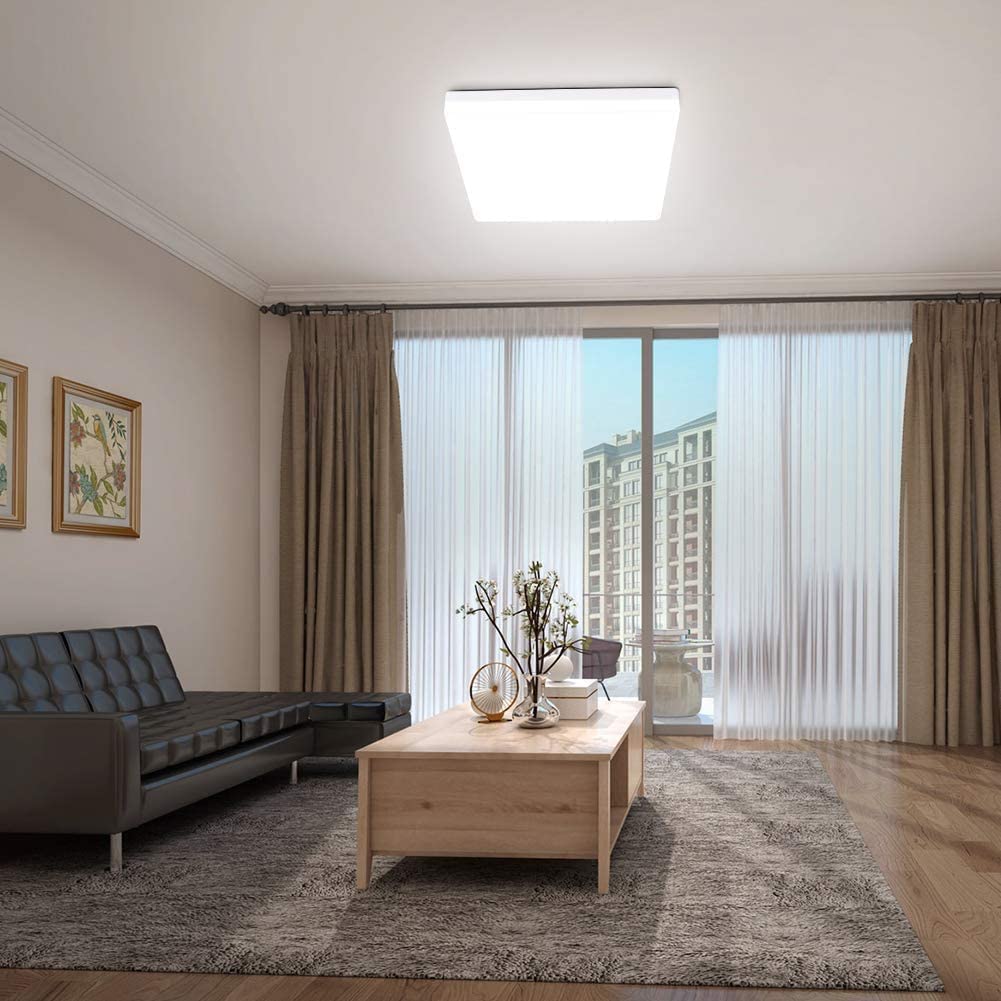 LAMPARA CUADRO BRILLANTE LED TECHO PANEL HOGAR RONDON - 4