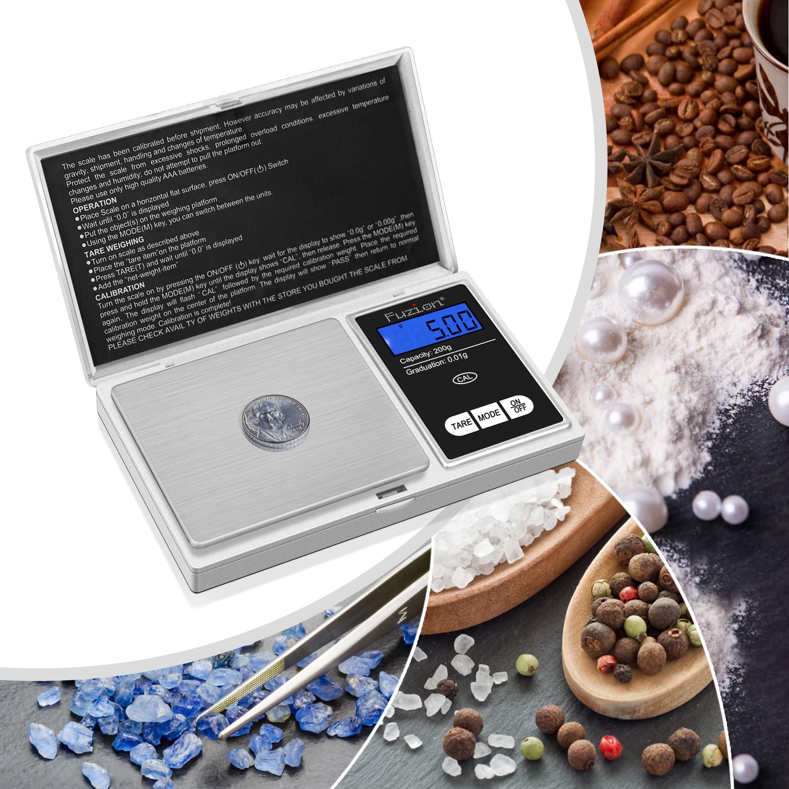 BÁSCULA COCINA PORTÁTIL PANTALLA LCD DIGITAL TARA RONDON - 1