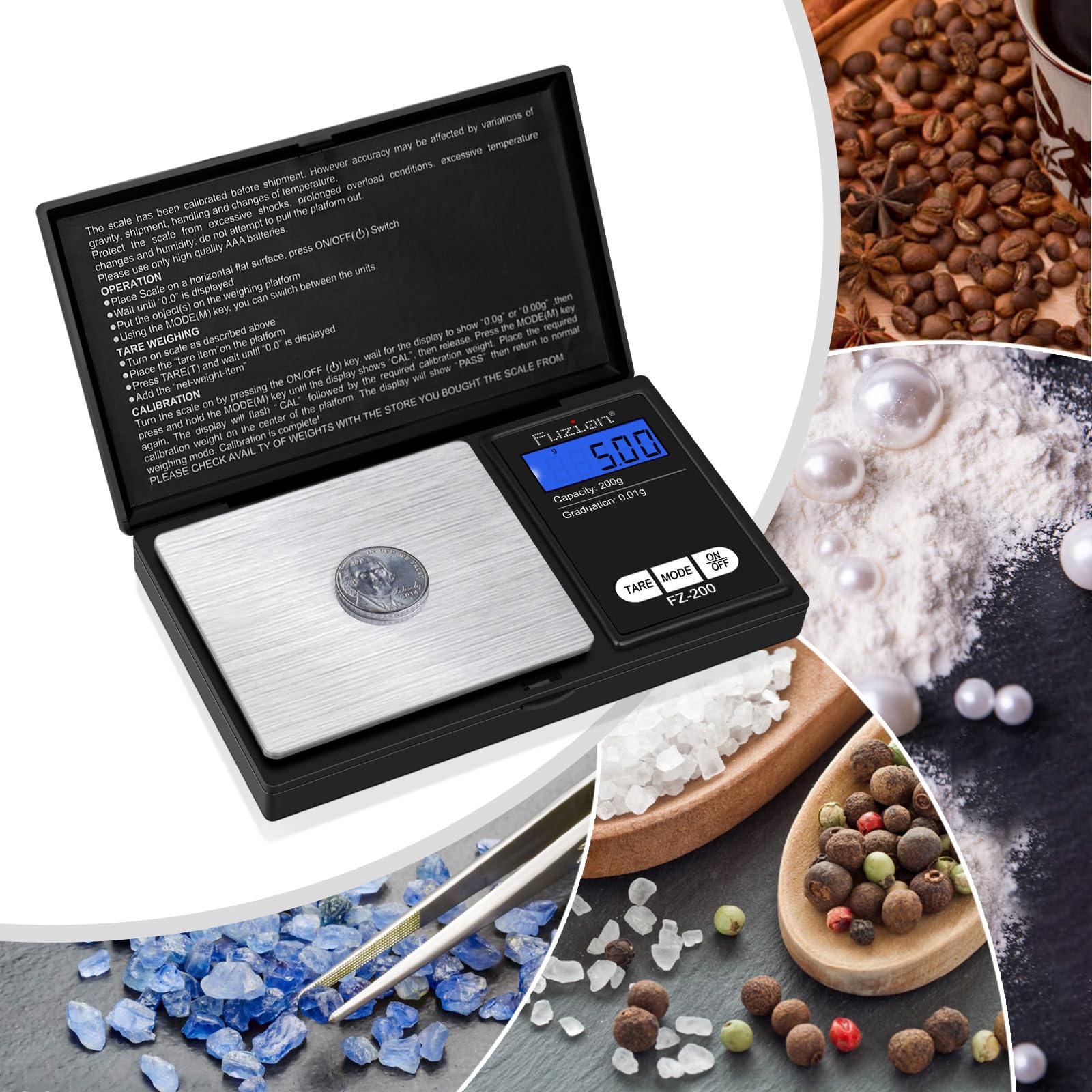 BÁSCULA COCINA PORTÁTIL PANTALLA LCD DIGITAL TARA RONDON - 3